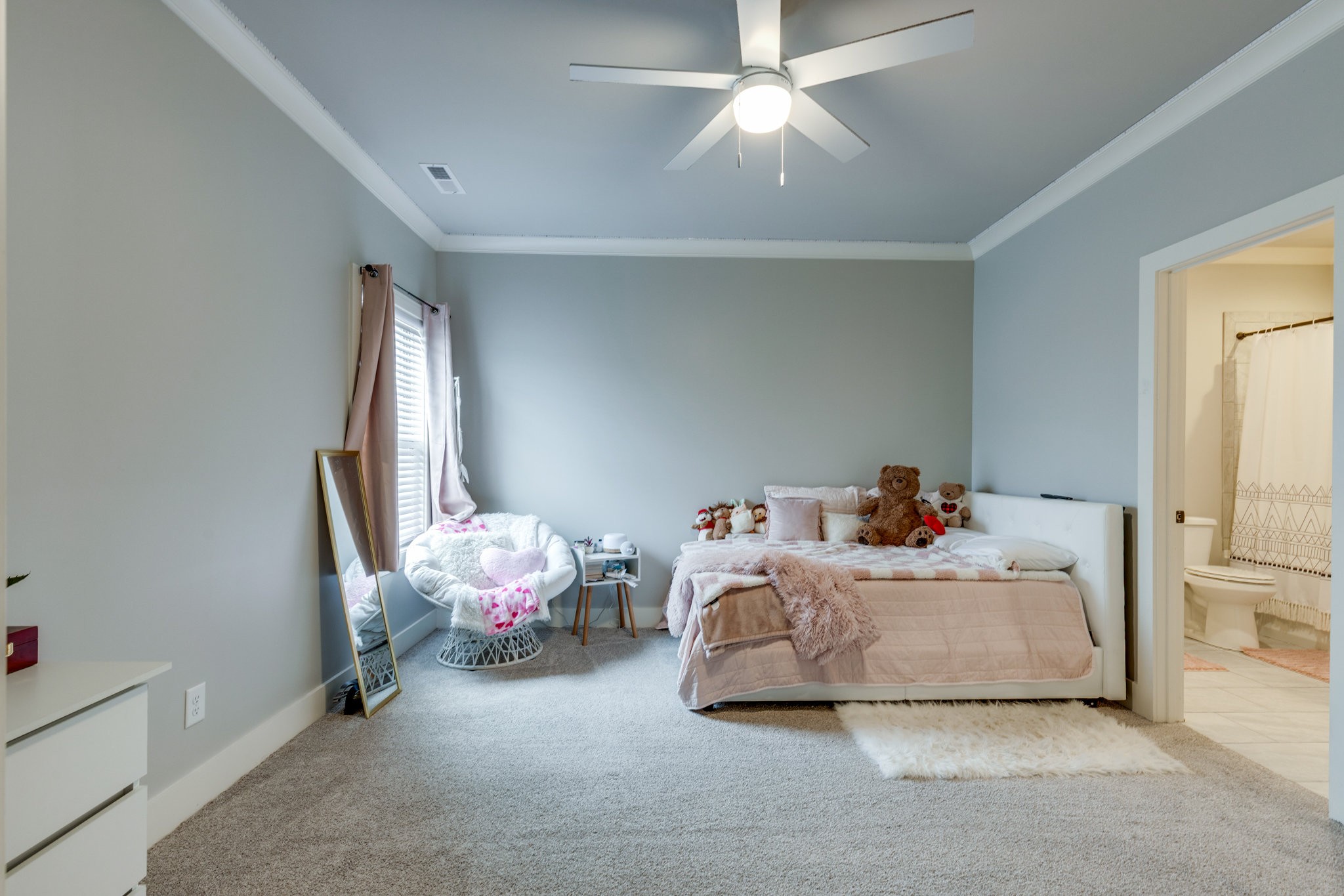 5007 Brill Ln Spring Hill Spring Hill, TN 37174 - Photo 31 of 51 a bedroom with furniture and a chandelier fan
