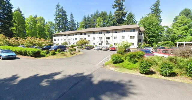 a view of a yard with patio