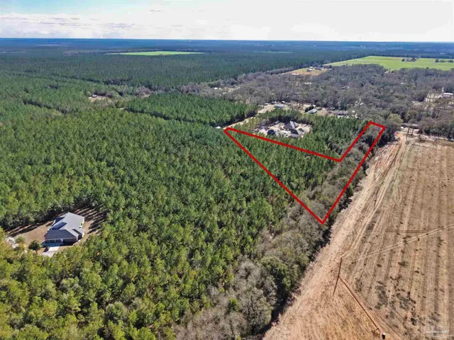 a view of a pathway both side of building with yard