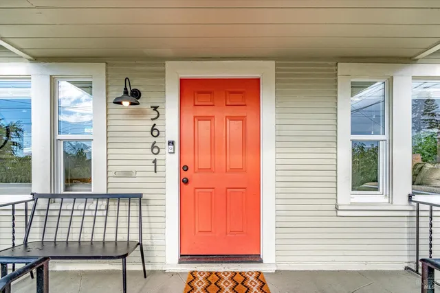 a view of front door