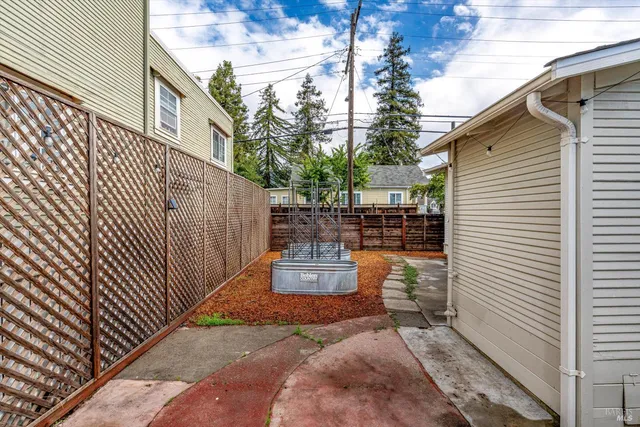 a view of a house with a patio