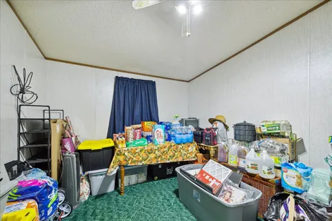 a play room with furniture and a rug
