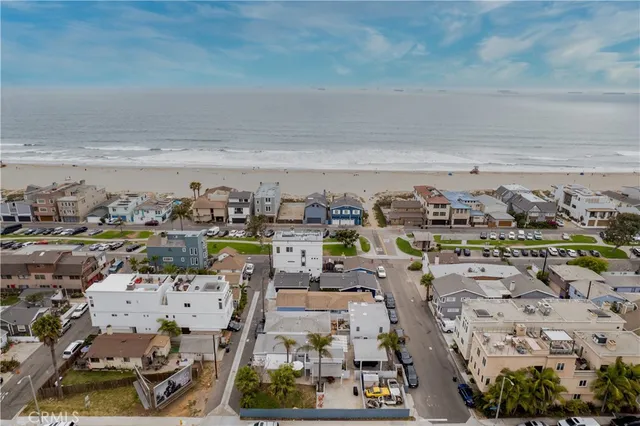 an aerial view of a beach