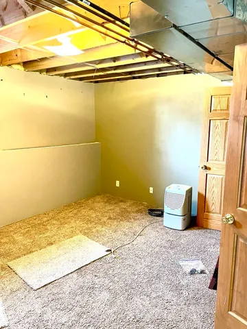 a view of a room with door