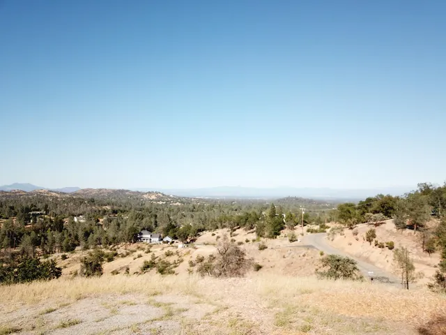 a view of a yard with swimming pool
