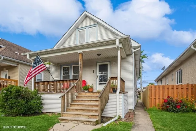 a front view of a house with a porch