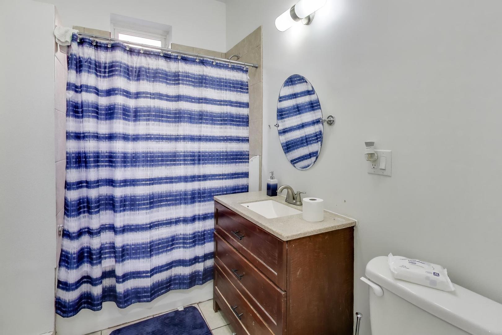 6149 South Rhodes Avenue Chicago, IL 60637 - Photo 29 of 50 a bathroom with a sink a toilet and a mirror