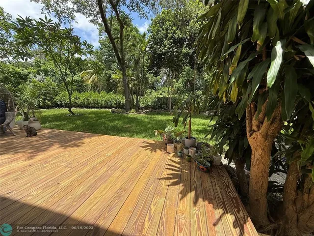 a view of a backyard