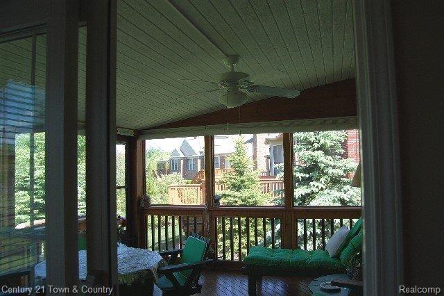 Interior of screened porch