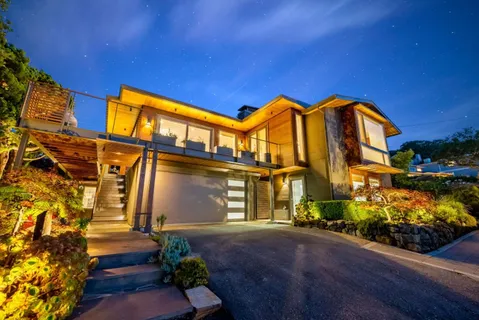 a front view of a house