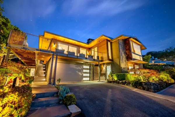 a front view of a house