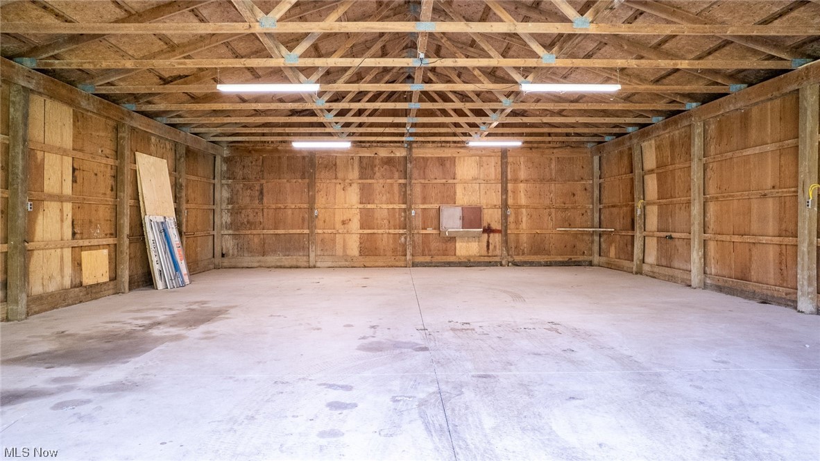 5781 Wolff Road Medina, OH 44256 - Photo 23 of 28 Inside Outbuilding; Newer Concrete Floor. Electric in Building