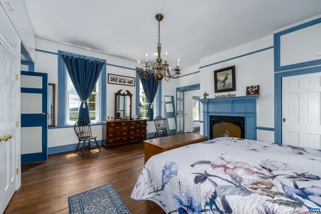 a room with fireplace