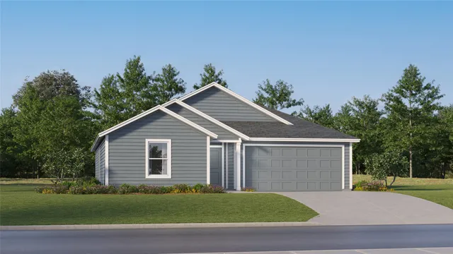 a view of a yard in front view of a house