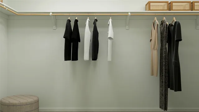 a close view of walk in closet
