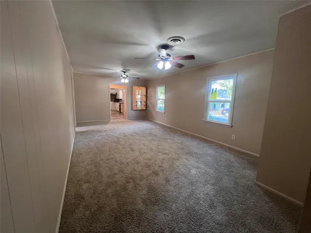 an empty room with a window