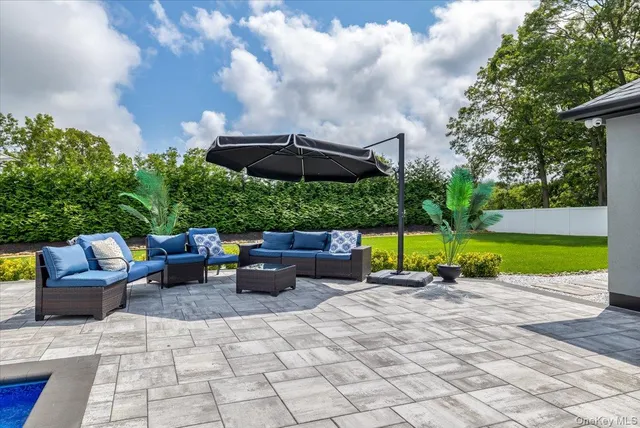 a front view of a house with swimming pool