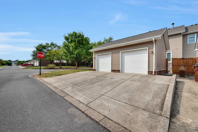 front view of a house with a street