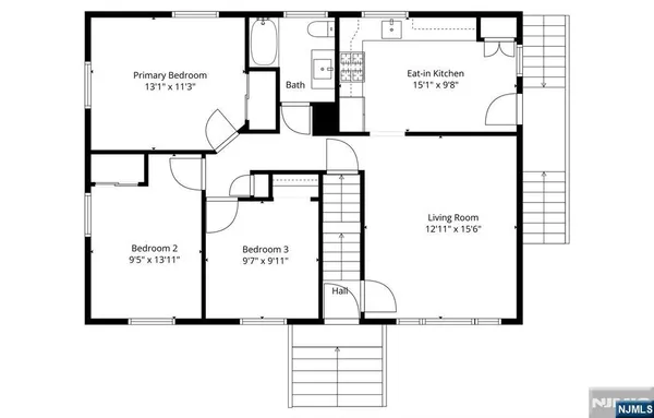 a picture of a bench in front of a door