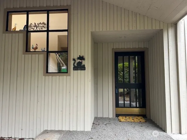 a view of front door