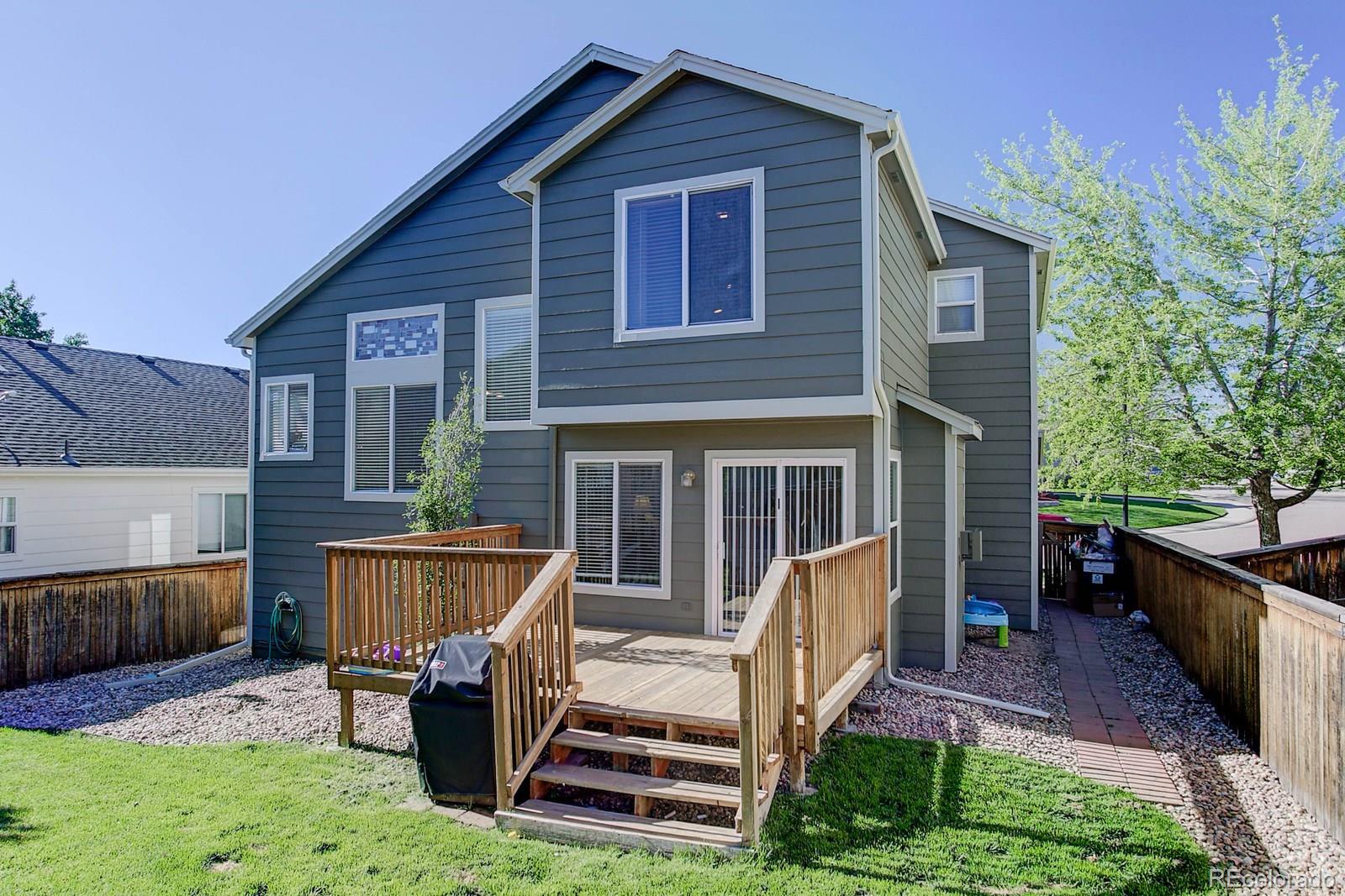 9847 Sydney Lane Highlands Ranch, CO 80130 - Photo 31 of 32 a front view of small house with yard and seating area