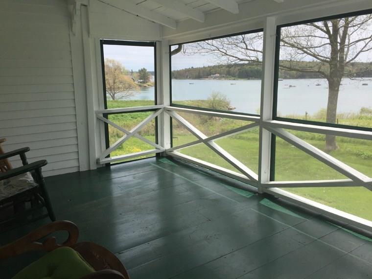 13 Northern Point Road Round Pond, ME 04564 - Photo 5 of 24 Screened in Porch looking out to...