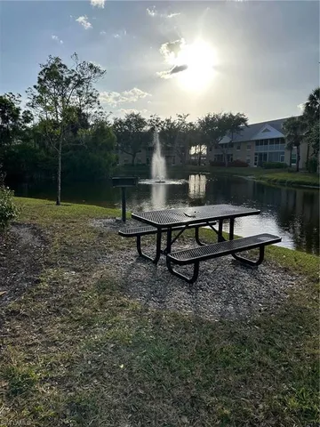 a view of a lake with outdoor space