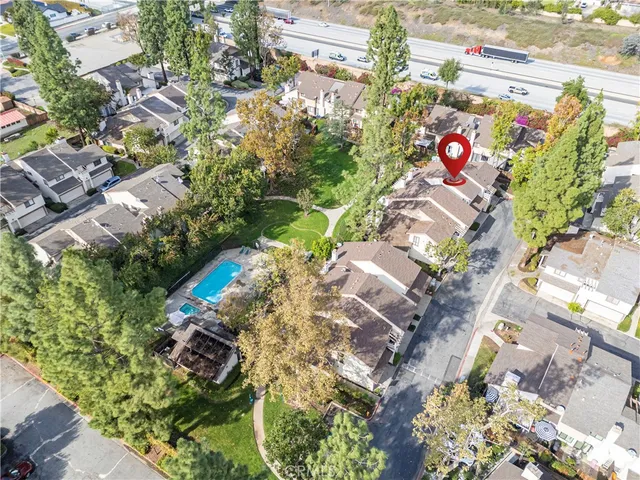 an aerial view of a city