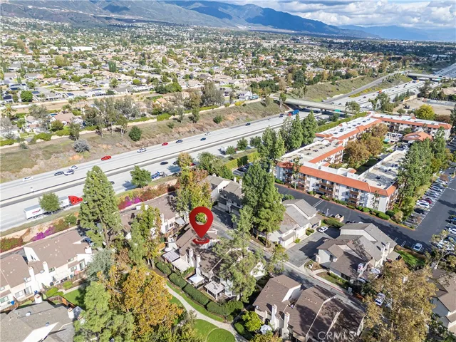 an aerial view of a city