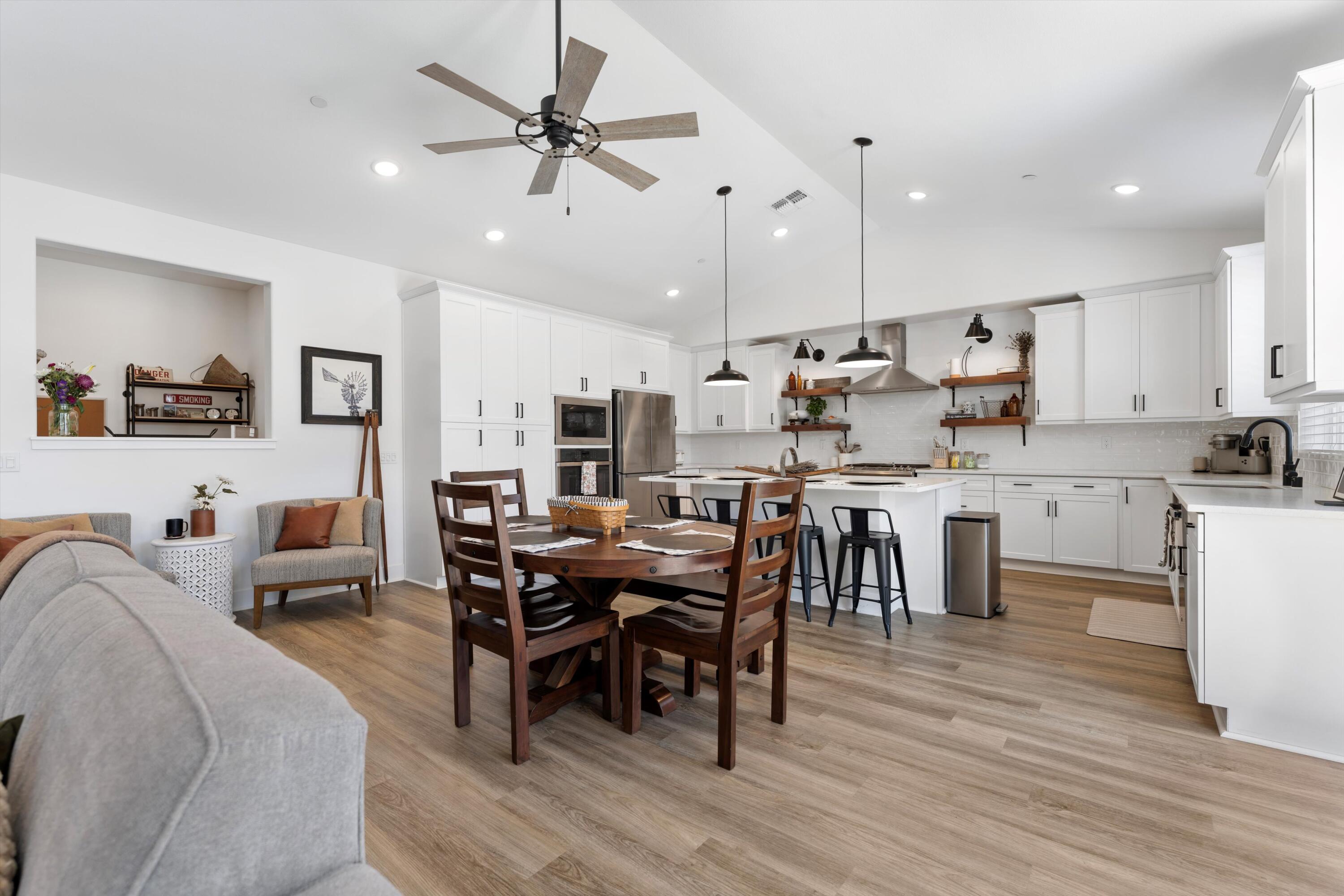 1344 Bodega Drive Tehachapi, CA 93561 - Photo 14 of 34 a view of a dining room with furniture and wooden floor