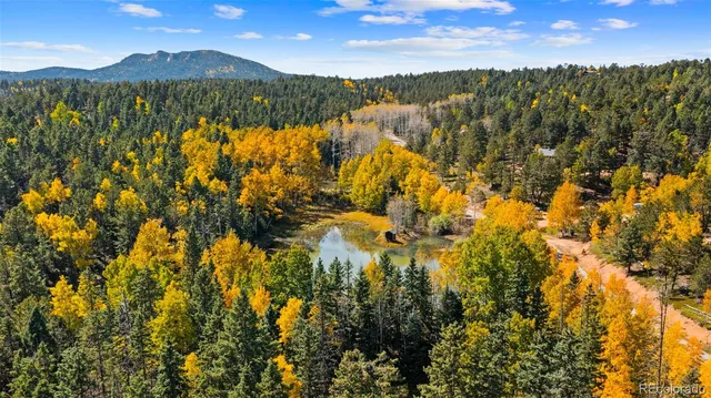 a view of a city with mountains in the background