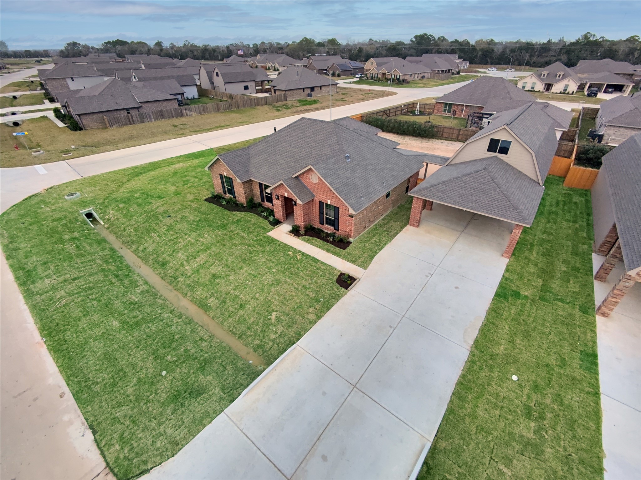3701 Pedregal Road League City, TX 77573 - Photo 7 of 48 an aerial view of residential houses with outdoor space and trees