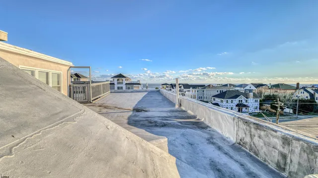 a view of a terrace with skyline