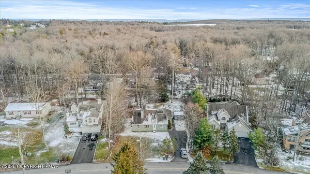 a view of city and mountain