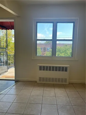 an empty room with a window