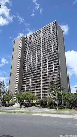 a front view of a building