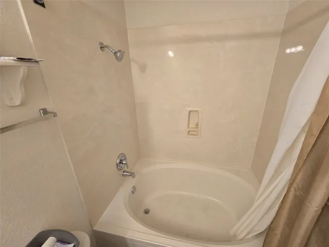 a bathroom with a tub