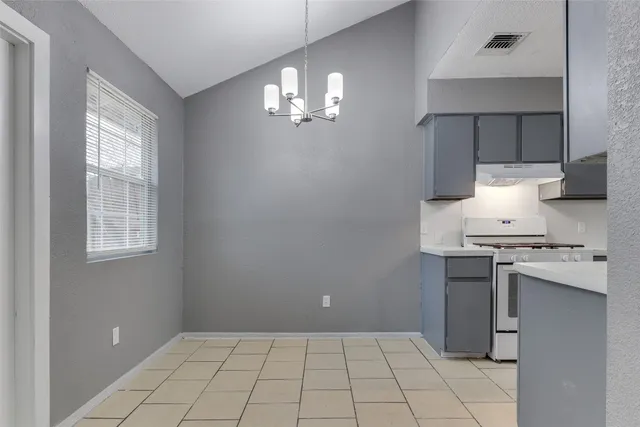 a kitchen with a stove