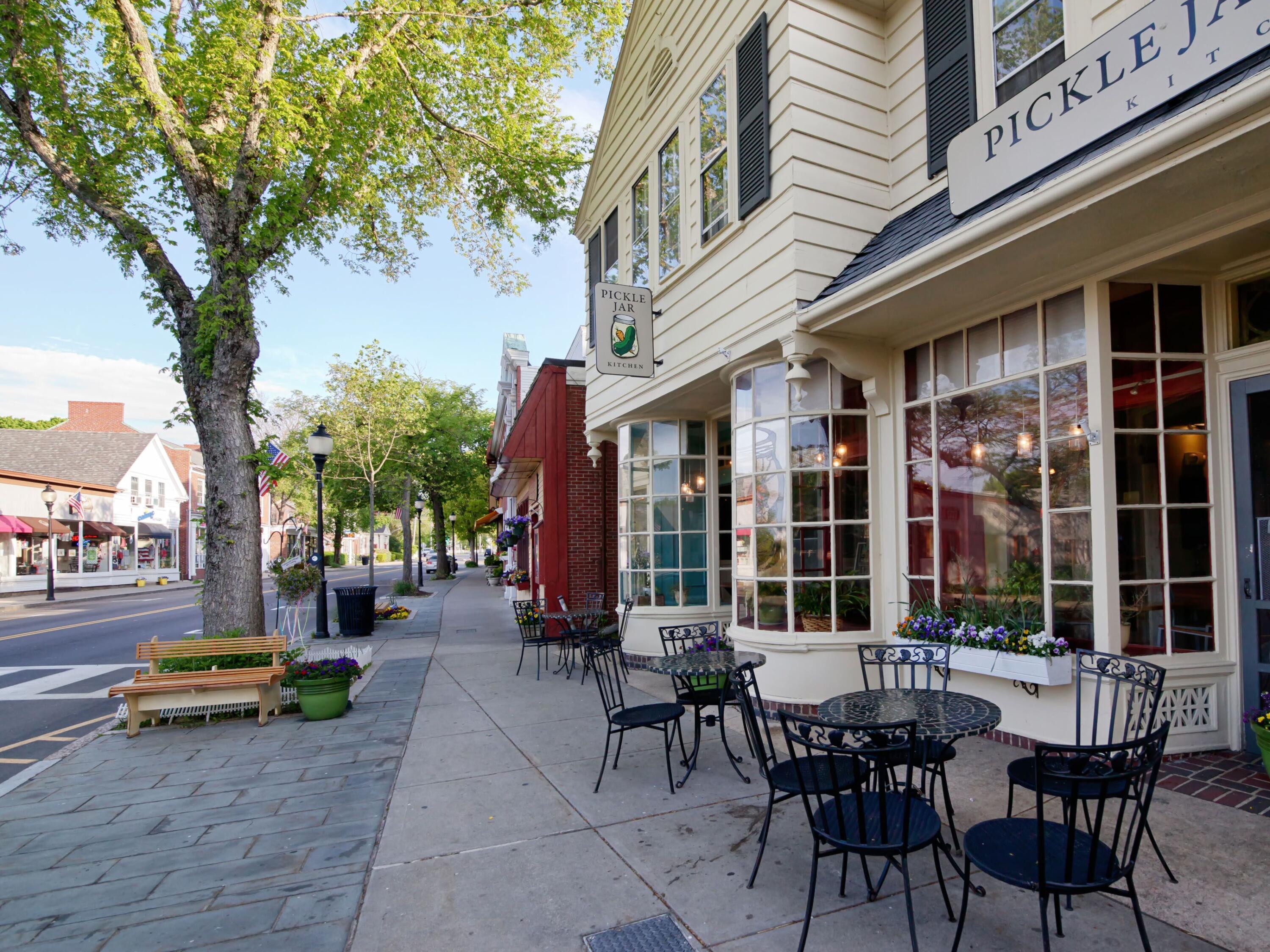 30 Davis Road Falmouth, MA 02540 - Photo 36 of 38 a view of a patio with table and chairs and potted plants