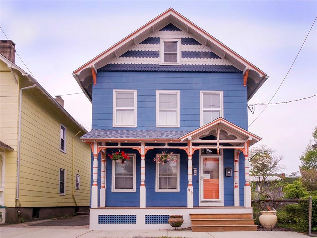 a front view of a house
