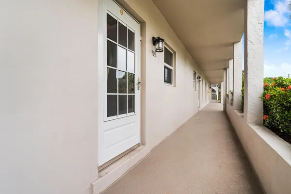 a view of an entryway with a window