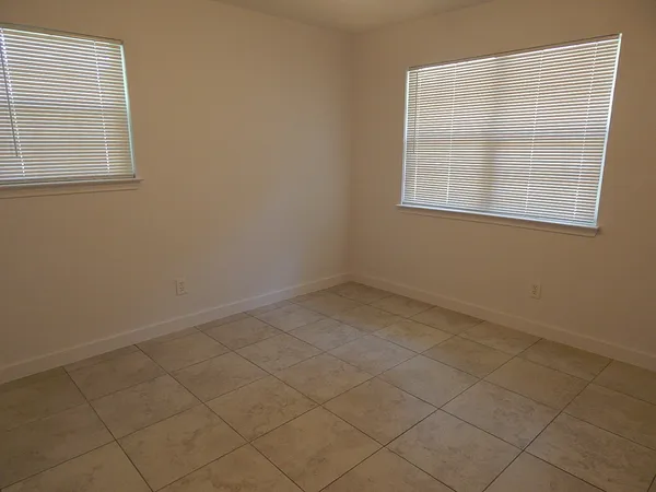 an empty room with a window