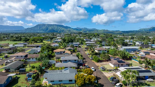 an aerial view of a houses