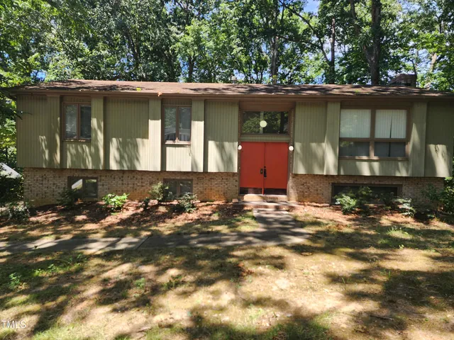 a front view of a house