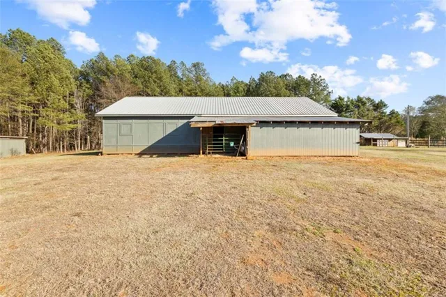 a aerial view of a yard