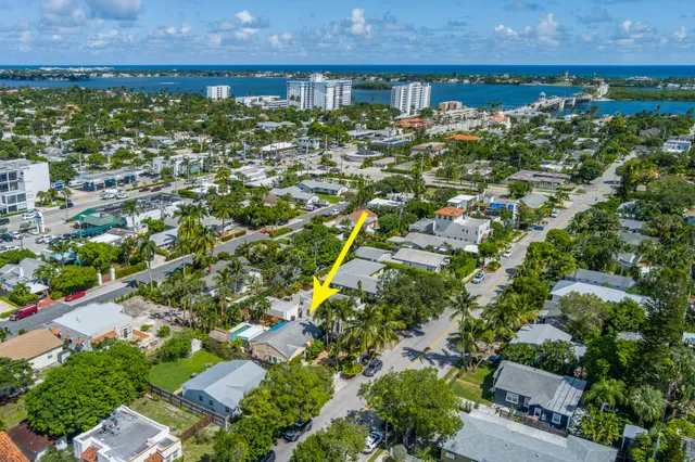 an aerial view of multiple house