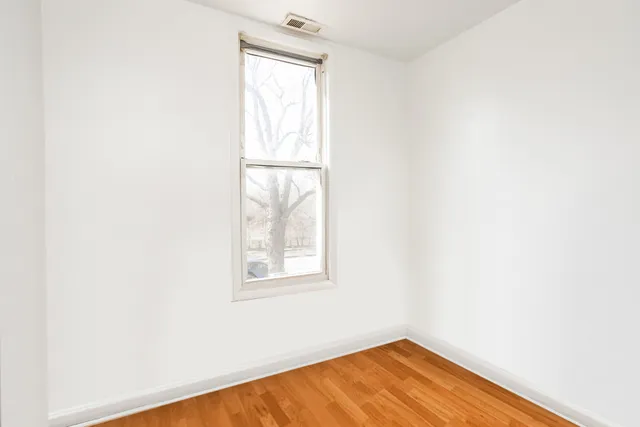 an empty room with a window