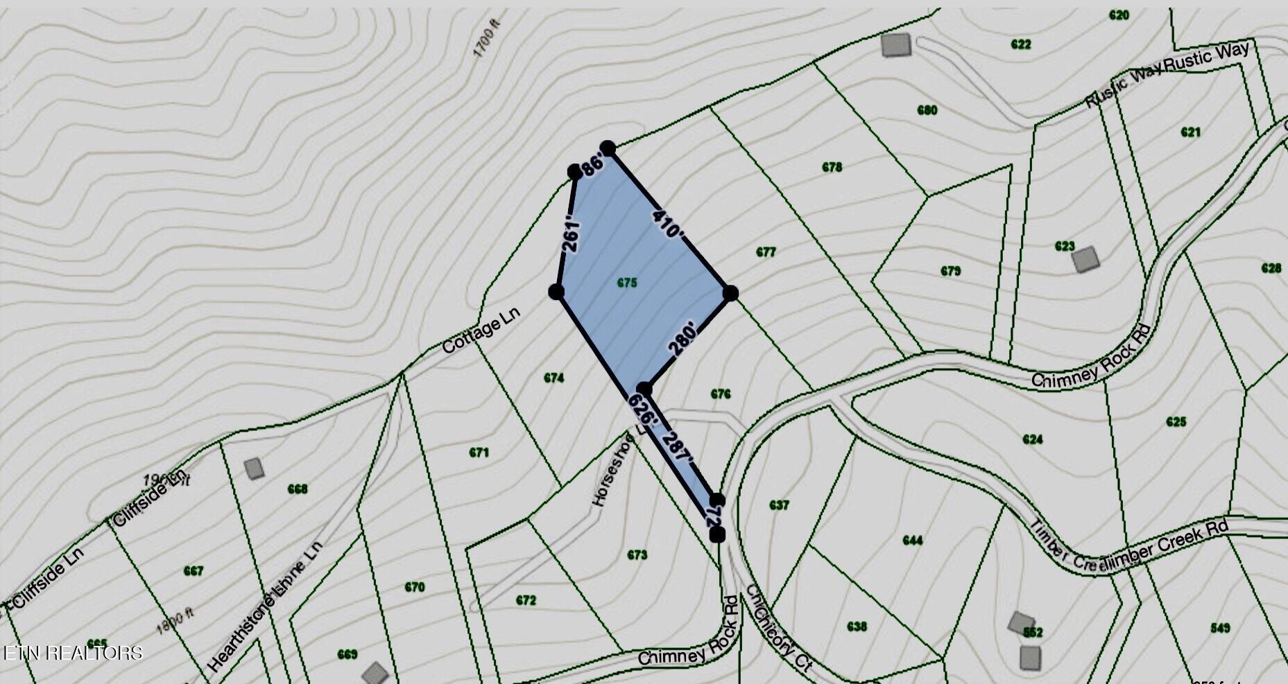 Lot 675 Chimney Rock Road New Tazewell, TN 37825 - Photo 43 of 44 Topo Map