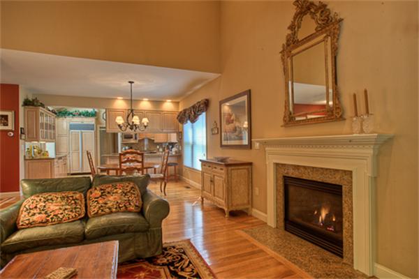4 Coppersmyth Way, Unit 4 Lexington, MA 02421 - Photo 9 of 28 a living room with furniture and a fireplace