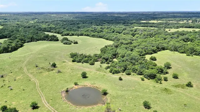 a view of a lake with a beach